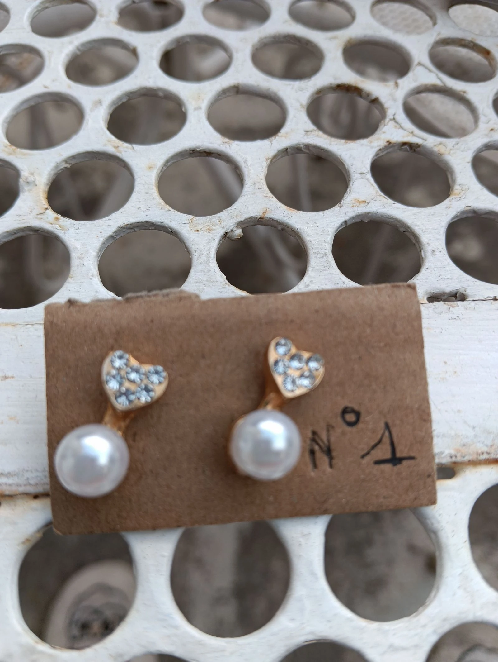 Paire de boucle d oreilles coeurs neuve